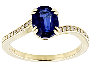 Picture of Blue Kyanite 10k Yellow Gold Ring 1.50ctw