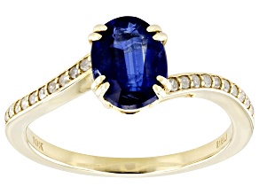 Blue Kyanite 10k Yellow Gold Ring 1.50ctw