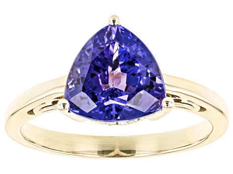 Blue Tanzanite 14k Yellow Gold Ring 2.21ct