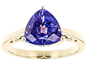 Blue Tanzanite 14k Yellow Gold Ring 2.21ct