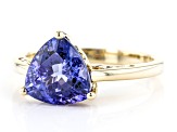 Blue Tanzanite 14k Yellow Gold Ring 2.21ct