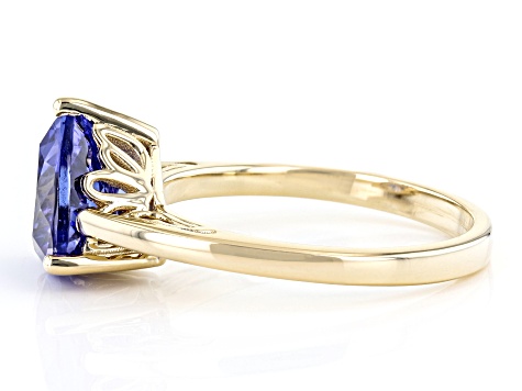 Blue Tanzanite 14k Yellow Gold Ring 2.21ct