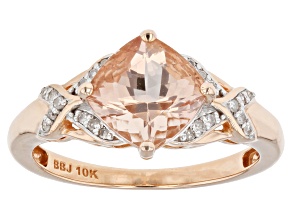 Peach Morganite 10k Rose Gold Ring 1.82ctw