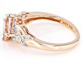 Peach Morganite 10k Rose Gold Ring 1.82ctw