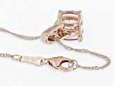 Peach Morganite 10k Rose Gold Pendant With Chain 1.79ctw