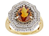 Orange Madeira Citrine 10k Yellow Gold Ring 2.43ctw