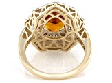 Orange Madeira Citrine 10k Yellow Gold Ring 2.43ctw