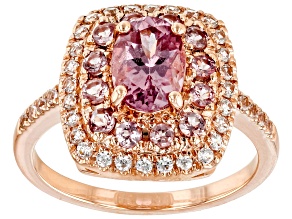 Pink Color Shift Garnet 10k Rose Gold Ring 1.94ctw