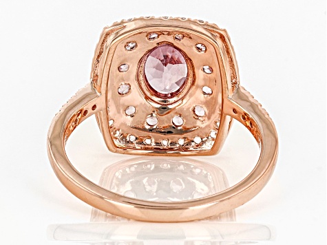 Pink Color Shift Garnet 10k Rose Gold Ring 1.94ctw