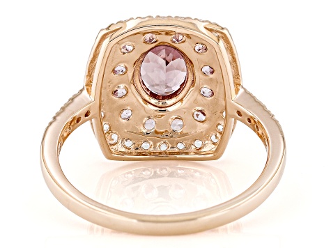 Pink Color Shift Garnet 10k Rose Gold Ring 1.94ctw