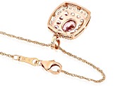 Pink Color Shift Garnet 10k Rose Gold Pendant With Chain 1.84ctw