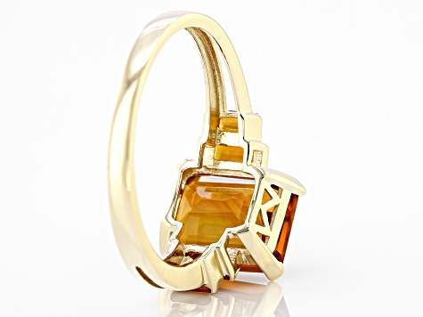 Orange Madeira Citrine 10k Yellow Gold Ring 2.29ctw