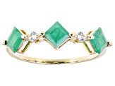 Red Indian Ruby 10k Yellow Gold Rings Set Of 3 0.77ctw