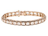 Peach Morganite 10k Rose Gold Bracelet 9.32ctw