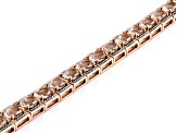 Peach Morganite 10k Rose Gold Bracelet 9.32ctw