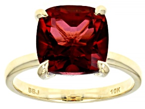 Peony Color Topaz 10k Yellow Gold Ring 4.79ctw