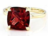 Peony Color Topaz 10k Yellow Gold Ring 4.79ctw