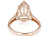 Peach Morganite 14k Rose Gold Ring 2.97ct