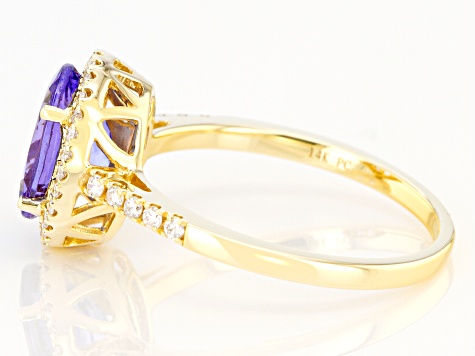 Blue Tanzanite 14k Yellow Gold Ring 1.90ctw