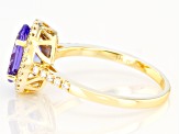 Blue Tanzanite 14k Yellow Gold Ring 1.90ctw