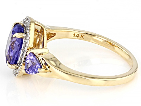 Blue Tanzanite 14k Yellow Gold Ring 1.54ctw