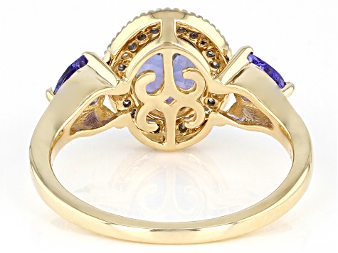 Blue Tanzanite 14k Yellow Gold Ring 1.54ctw