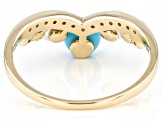 Blue Sleeping Beauty Turquoise 14k Yellow Gold Band Ring
