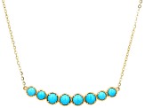 Blue Sleeping Beauty Turquoise 14k Yellow Gold 18" Necklace