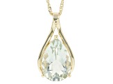 Prasiolite 10k Yellow Gold Pendant with Chain 2.20ct