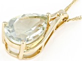 Prasiolite 10k Yellow Gold Pendant with Chain 2.20ct