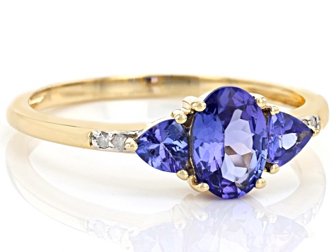 Blue Tanzanite 10k Yellow Gold Ring 1.00ctw