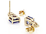 Blue Tanzanite 14k Yellow Gold Earrings 3.32ctw