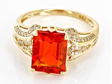Mexican Fire Opal 14k Yellow Gold Ring 2.21ctw