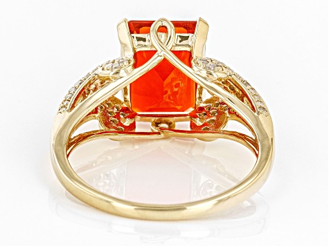 Mexican Fire Opal 14k Yellow Gold Ring 2.21ctw
