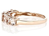 Peach Morganite 10k Rose Gold Band Ring 1.33ctw