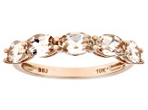 Peach Morganite 10k Rose Gold Band Ring 1.49ctw
