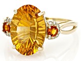 Golden Citrine 10k Yellow Gold Ring 4.25ctw