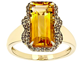 Picture of Golden Citrine 10k Yellow Gold Ring 4.30ctw