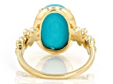 Blue Sleeping Beauty Turquoise 10k Yellow Gold Ring