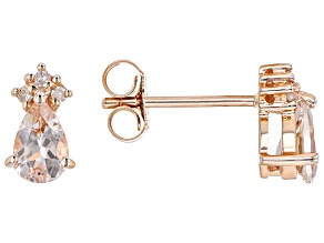Peach Morganite 10K Rose Gold Earrings 0.77ctw