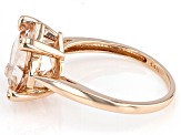 Morganite With White Diamond 14k Rose Gold Ring.