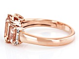 Morganite With Diamond 10k Rose Gold Ring 2.09ctw