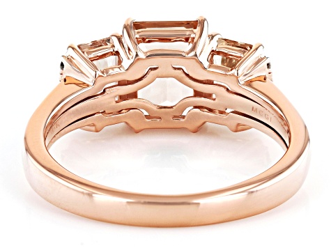 Morganite With Diamond 10k Rose Gold Ring 2.09ctw