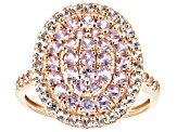 Pink And White Sapphire With 10k Rose Gold Ring 1.44ctw