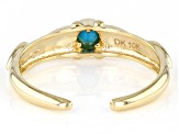 Blue Sleeping Beauty Turquoise 10k Yellow Gold Toe Ring