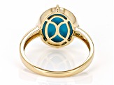 Blue Sleeping Beauty Turquoise 10k Yellow Gold Ring