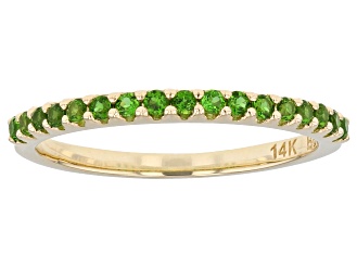 Chrome Diopside 14k Yellow Gold Ring 0.29ctw