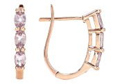 Color Shift Garnet 10k Rose Gold Earrings 1.40ctw