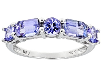 Picture of Blue Tanzanite Rhodium Over 10k White Gold Ring 1.67ctw