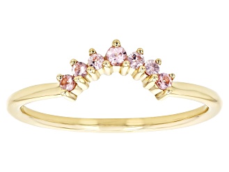 Pink Spinel 10k Yellow Gold Ring 0.14ctw